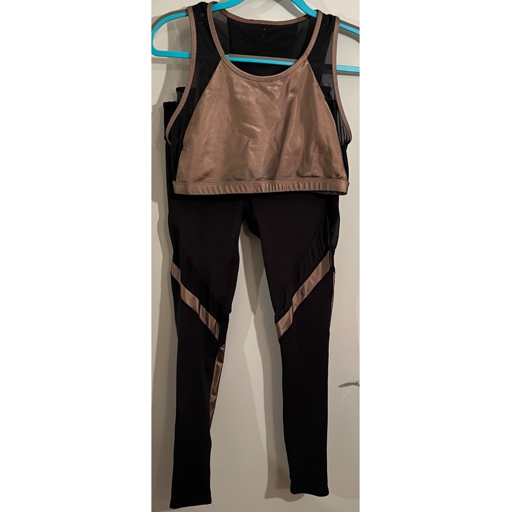 Fabletics Matching Metallic Athletic Set- Bra and… - image 2